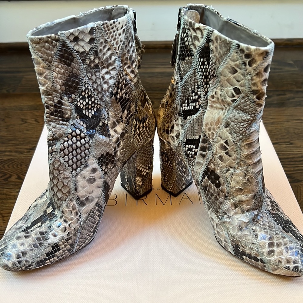 Alexandre Birman Zanny Python Booties Size 35 (5) - image 3